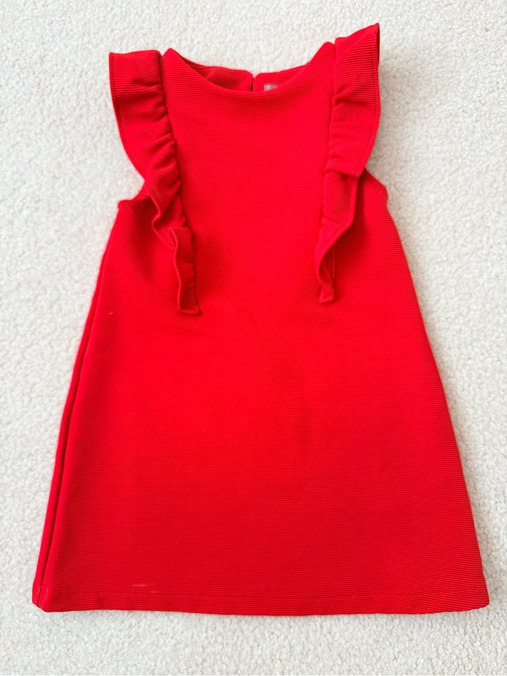 next Bright Red Ruffle Shoulder Knit Dress